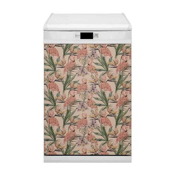 Dekorativer Magnet für eine Spülmaschine Flamingos