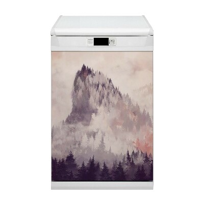 Dekorativer Magnet für eine Spülmaschine Berg im Wald