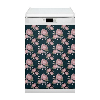 Dekorativer Magnet für eine Spülmaschine Pinke Blumen