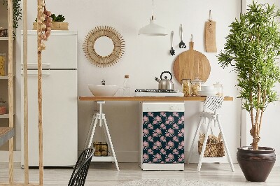 Dekorativer Magnet für eine Spülmaschine Pinke Blumen