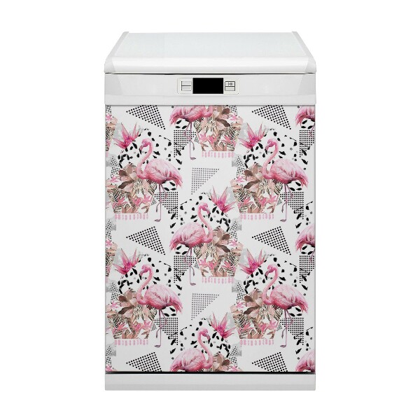 Dekorativer Magnet für eine Spülmaschine Flamingos