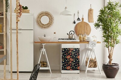 Dekorativer Magnet für eine Spülmaschine Retroblüten