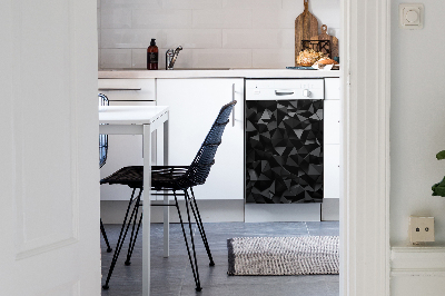 Dekorativer Magnet für eine Spülmaschine Schwarze Abstraktion