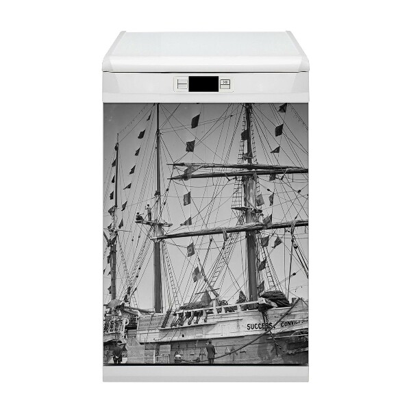 Dekorativer Magnet für eine Spülmaschine Vintage Ship