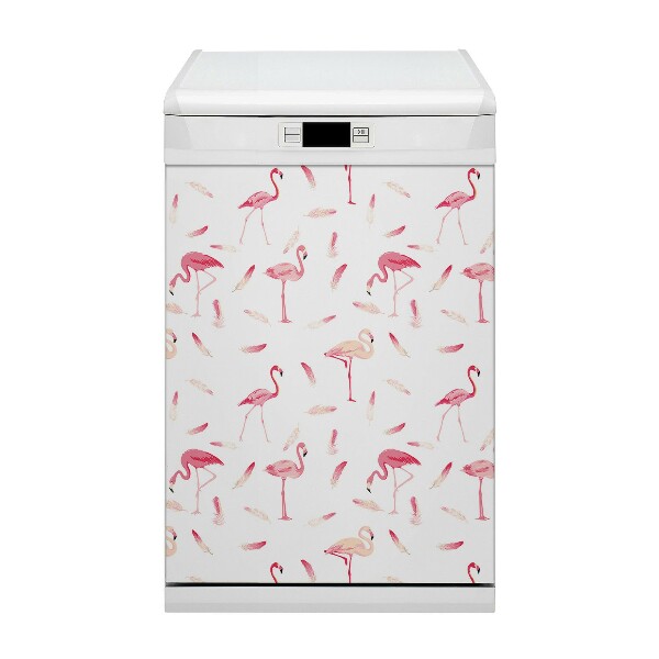 Dekorativer Magnet für eine Spülmaschine Flamingische Herde