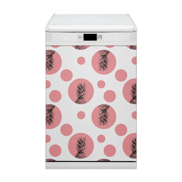 Dekorativer Magnet für eine Spülmaschine Rosa Ananas