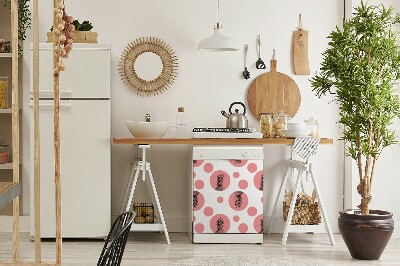 Dekorativer Magnet für eine Spülmaschine Rosa Ananas