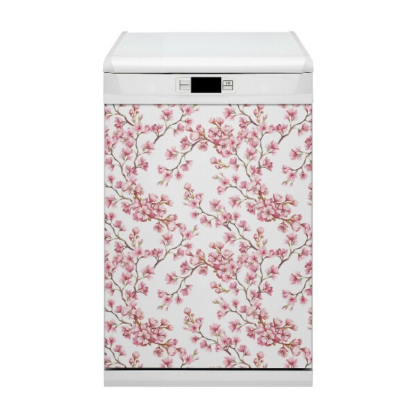 Dekorativer Magnet für eine Spülmaschine Pinke Blumen