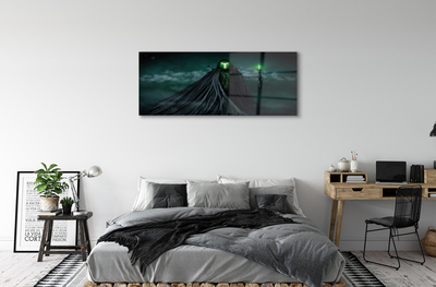 Acrylglasbilder Die dunkle gestalt des grünen lichts