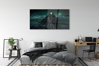 Acrylglasbilder Die dunkle gestalt des grünen lichts