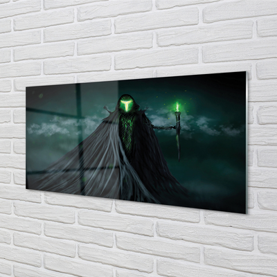 Acrylglasbilder Die dunkle gestalt des grünen lichts