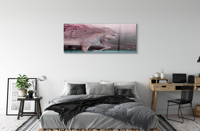 Acrylglasbilder Unicorn see bäume
