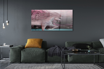 Acrylglasbilder Unicorn see bäume