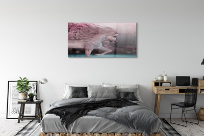 Acrylglasbilder Unicorn see bäume
