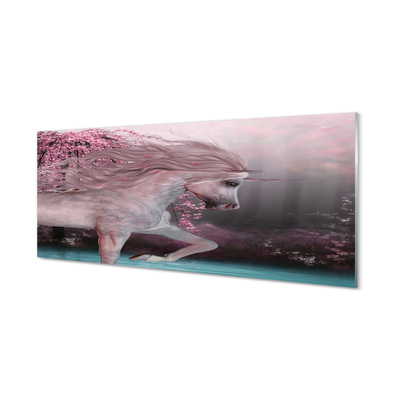 Acrylglasbilder Unicorn see bäume