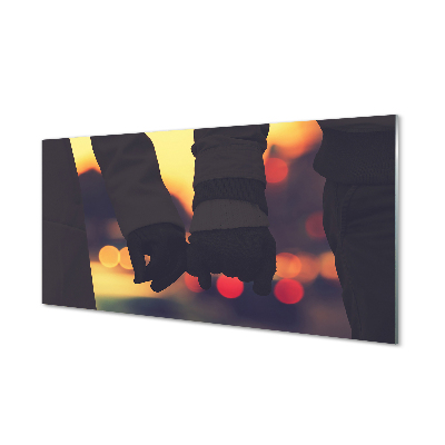 Acrylglasbilder Leute, die hände lichter