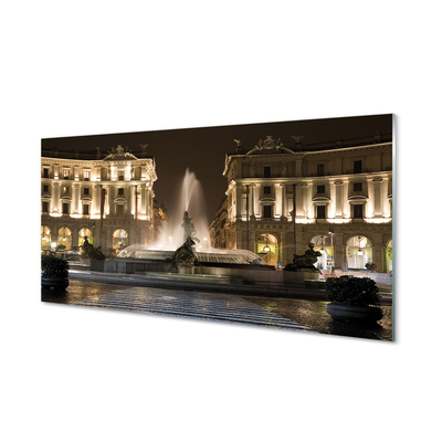 Acrylglasbilder Rom fountain square nacht