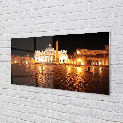 Acrylglasbilder Rom basilica square nacht