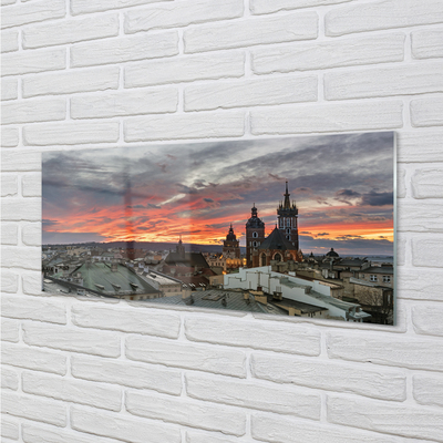 Acrylglasbilder Sunset panorama krakow