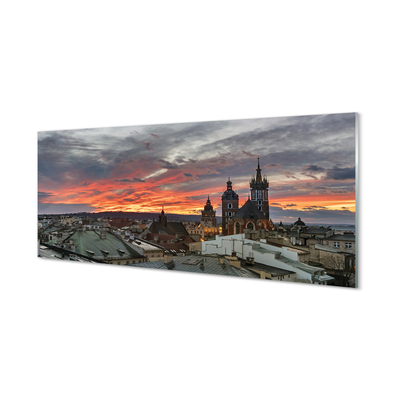 Acrylglasbilder Sunset panorama krakow