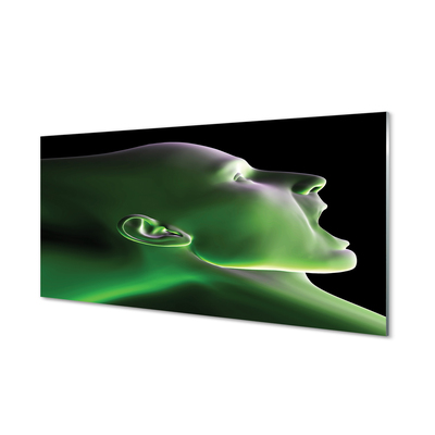 Acrylglasbilder Der grüne licht kopf mann