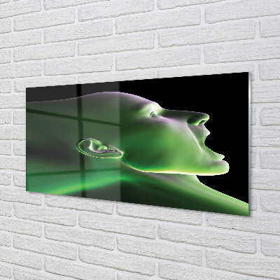 Acrylglasbilder Der grüne licht kopf mann