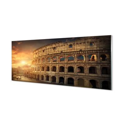 Acrylglasbilder Sonnenuntergang rom colosseum