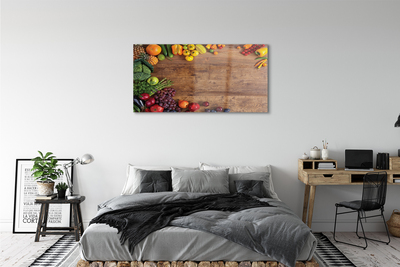 Acrylglasbilder Apple board of spargel ananas