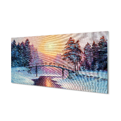 Acrylglasbilder Ist der winter schnee bäume