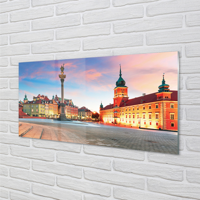 Acrylglasbilder Sonnenaufgang warschau altstadt