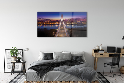 Acrylglasbilder Brücke panorama-fluss warschau