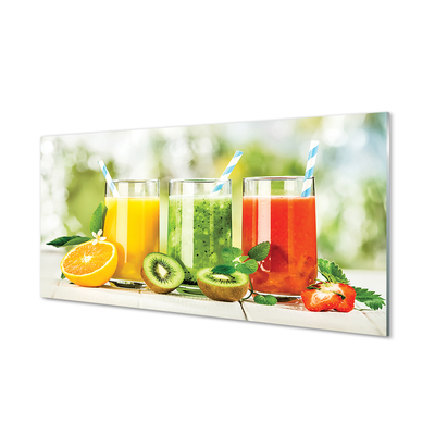Acrylglasbilder Cocktails erdbeerkiwi