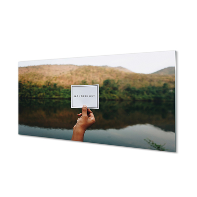Acrylglasbilder Panorama schriftzug von hand