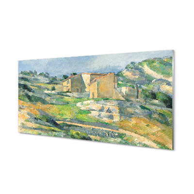 Acrylglasbilder Haus gemalt kunst auf dem hügel