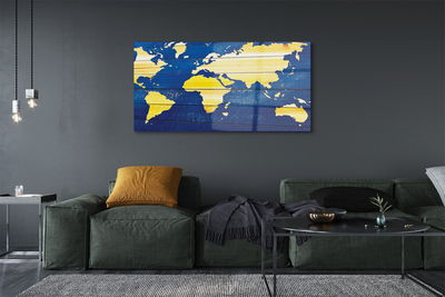 Acrylglasbilder Karte der blauen schildern