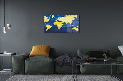 Acrylglasbilder Karte der blauen schildern