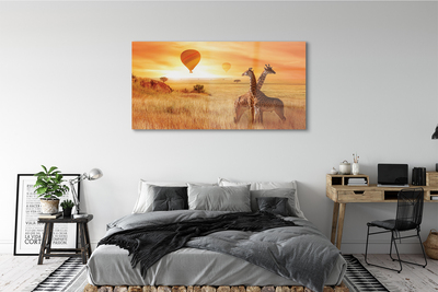 Acrylglasbilder Ballon-himmel-giraffe