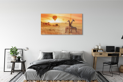 Acrylglasbilder Ballon-himmel-giraffe