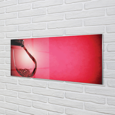 Acrylglasbilder Rotes glas hintergrund auf der linken seite