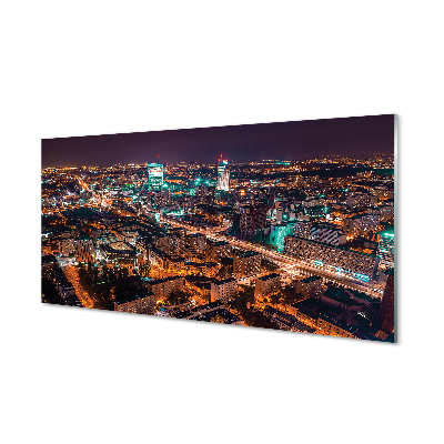 Acrylglasbilder Warschau stadtnachtansicht