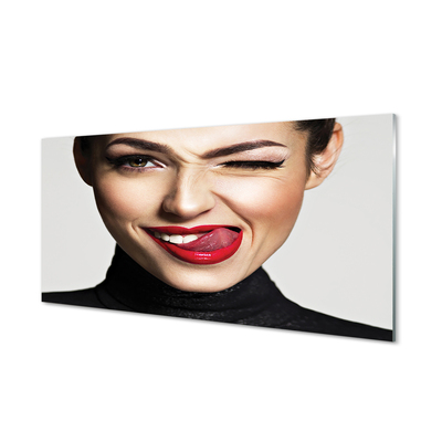 Acrylglasbilder Rote weibliche lippen