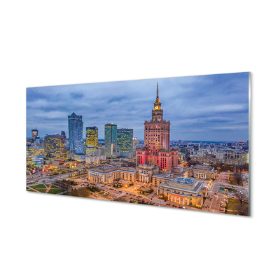 Acrylglasbilder Warschau panorama sonnenuntergang