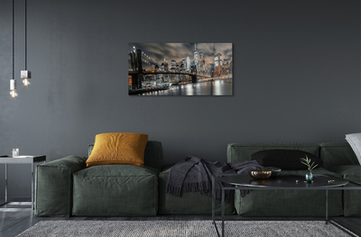 Acrylglasbilder Nachtansicht brücke
