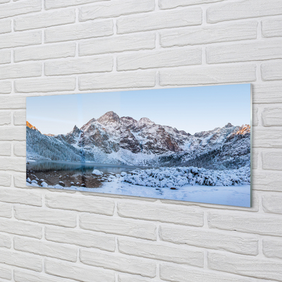 Acrylglasbilder See winter berg