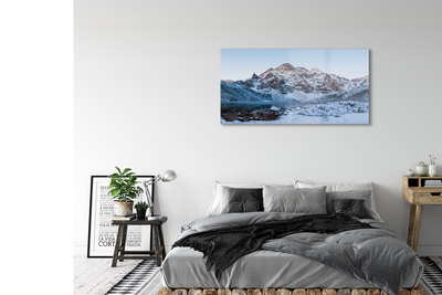 Acrylglasbilder See winter berg