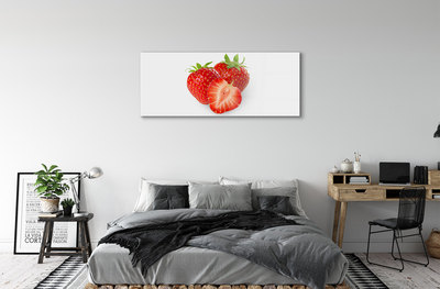 Acrylglasbilder Erdbeeren auf weißen hintergrund