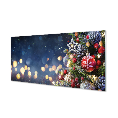 Acrylglasbilder Schnee weihnachtsbaumdekoration