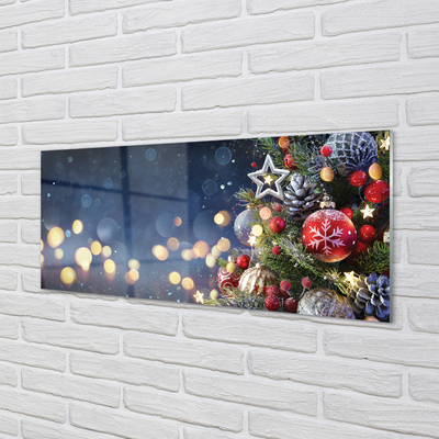 Acrylglasbilder Schnee weihnachtsbaumdekoration