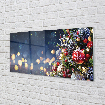 Acrylglasbilder Schnee weihnachtsbaumdekoration