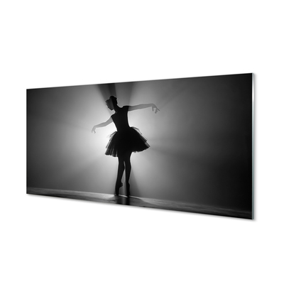 Acrylglasbilder Grauer hintergrund ballerina